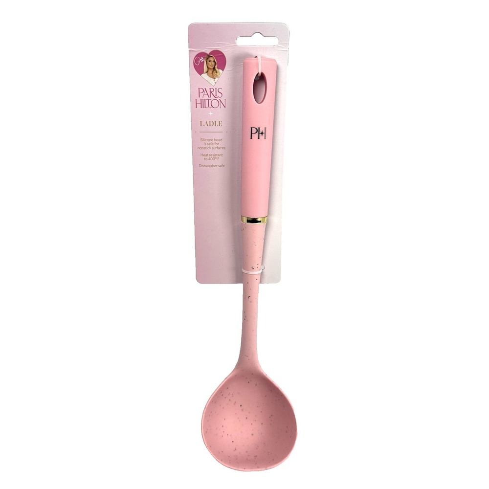 Paris Hilton Pink Silicone Ladle Speckled Kitchen‎ Utensil NWT Cute
